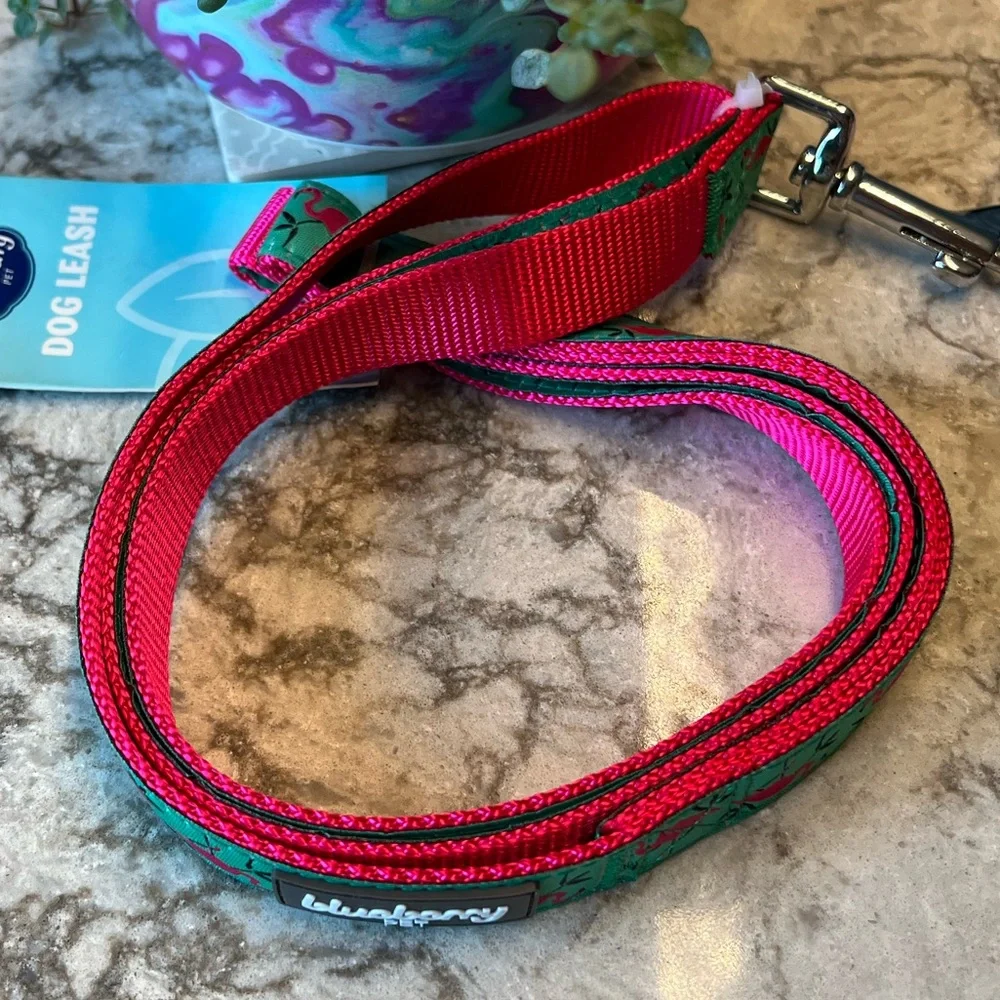 Blueberry Pet Flamingo Print Leash